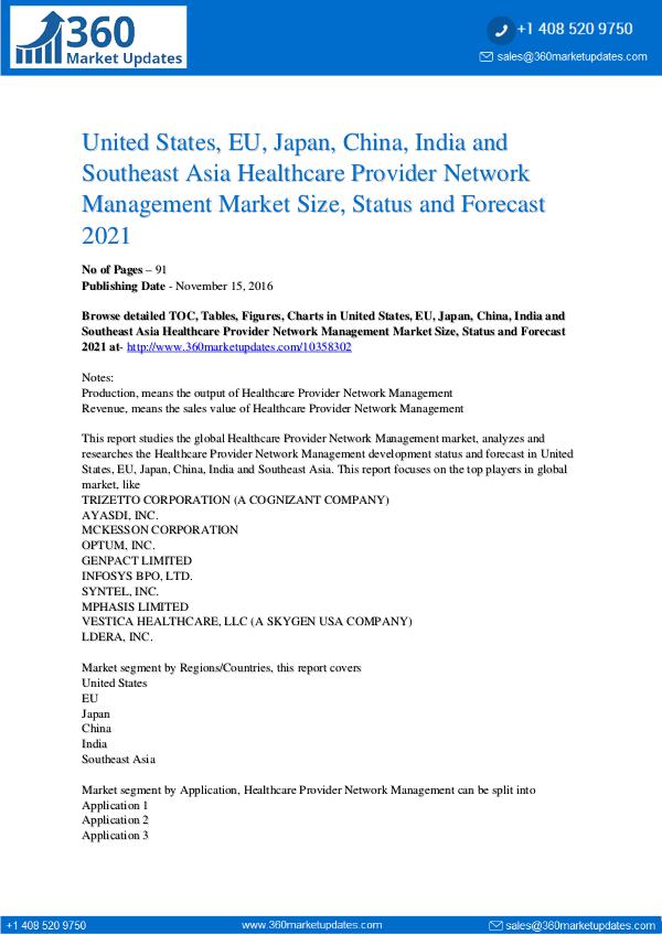 Foods Asia-Healthcare-Provider-Network-Management-Market