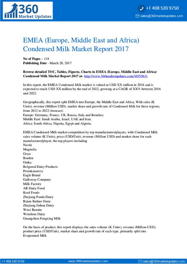Europe EMEA-Europe-Middle-East-and-Africa-Condensed-Milk-