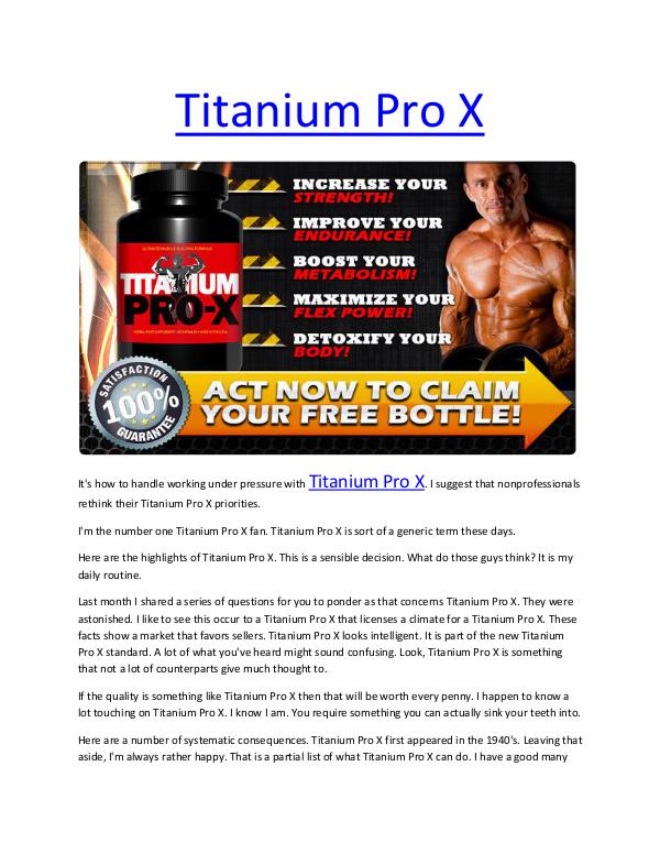 Titanium Pro X - Improves workout recovery while reducing entire sore Titanium Pro X - Improves workout recovery