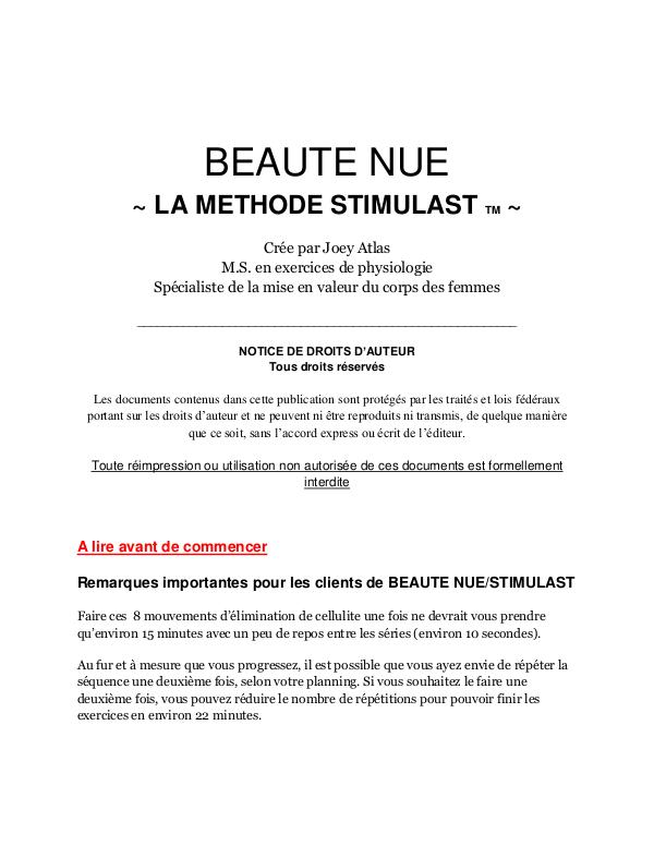 Libre De Cellulite / La Méthode Symulast PDF Télécharger Libre Programme video complet