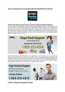 Pogo Technical Support @1-855-213-4314Toll-Free Number