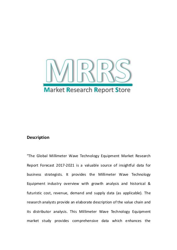 Market  Report Global Millimeter Wave Technology Equipment Market