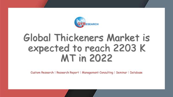 Global Thickeners Market Research