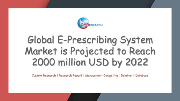 Global E-Prescribing System Market Research