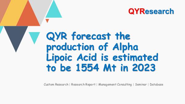 QYR Market Research Global Alpha Lipoic Acid Market Research