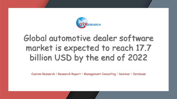 QYR Market Research Global automotive dealer software market research