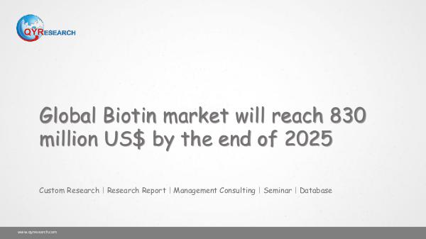 QYR Market Research Global Biotin market research