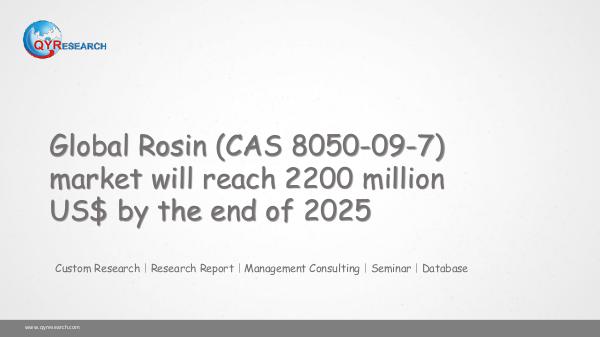 QYR Market Research Global Rosin (CAS 8050-09-7) market research