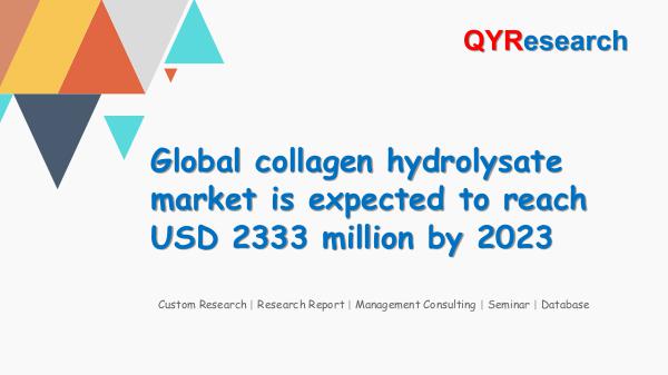Global collagen hydrolysate market research