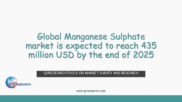 QYR Market Research Global Manganese Sulphate market research