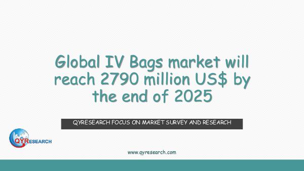QYR Market Research Global IV Bags market research