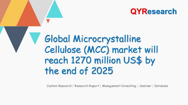 Global Microcrystalline Cellulose (MCC) market