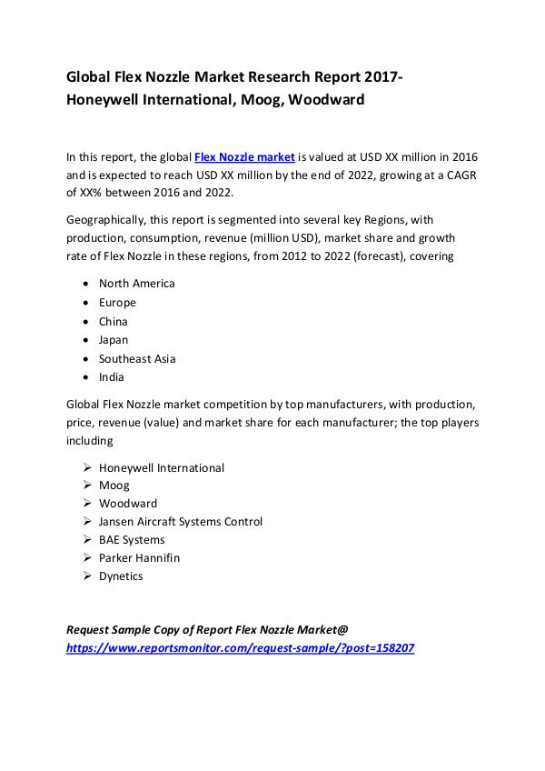 Market Research Reports Global Flex Nozzle Market Research Report 2017