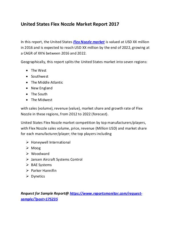Market Research Reports United States Flex Nozzle Market Report 2017