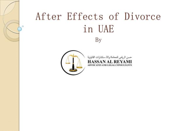 Laws in UAE After Effects of Divorce in UAE