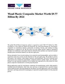 Wood Plastic Composite Market Worth $9.77 Billion By 2024