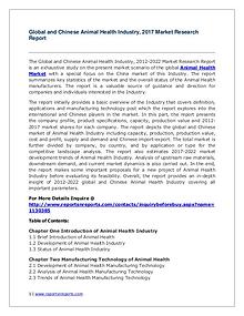 Global Animal Health Industry Forecast Study 2012-2022