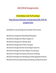 AB 219 All Assignments