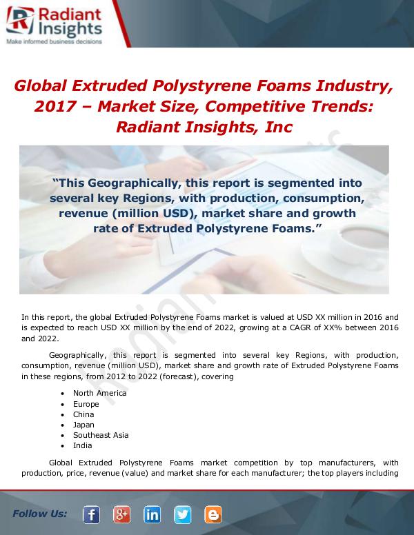 Global Polystyrene Foams Industry 2017 Market Rese