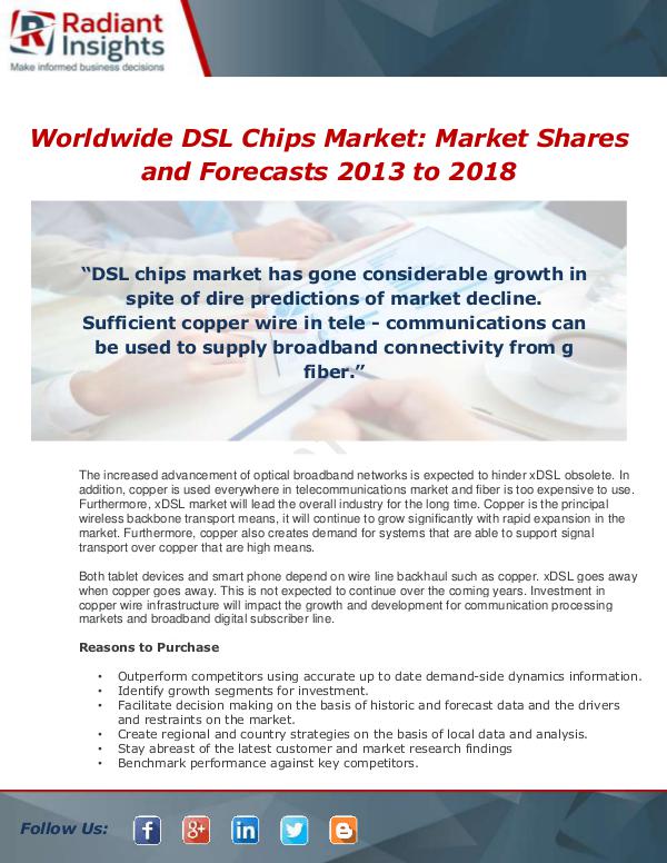 Market Forecasts and Industry Analysis DSL Chips Market Shares, Strategies, and Forecasts