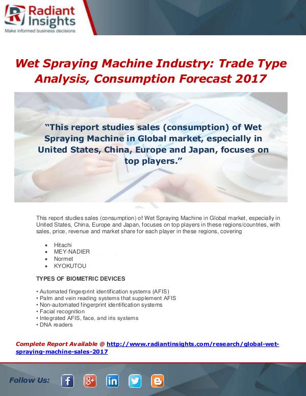 Market Forecasts and Industry Analysis Global Wet Spraying Machine Sales Market Research