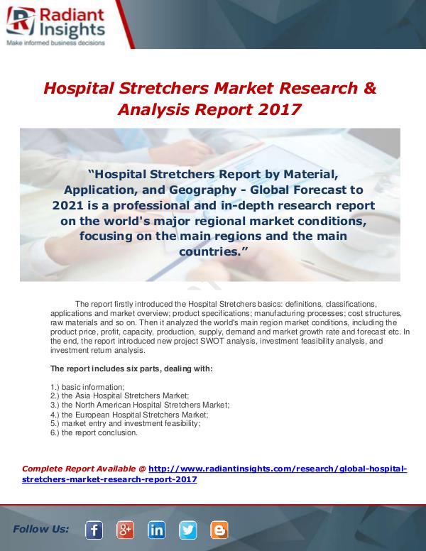 Market Forecasts and Industry Analysis Global Hospital Stretchers Market Research Report