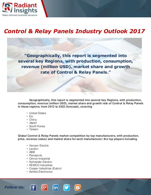 Market Forecasts and Industry Analysis Global Control & Relay Panels Industry 2017 Market