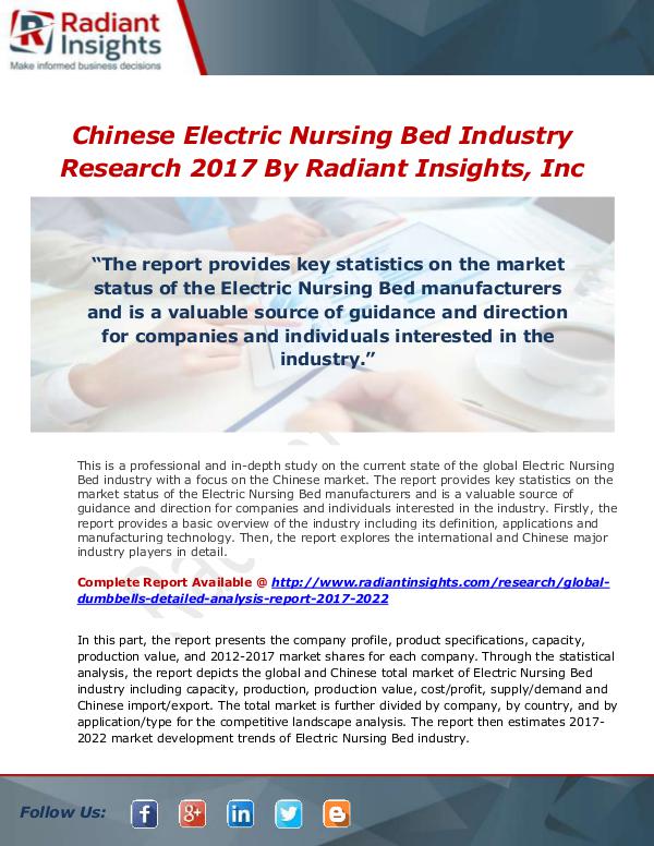 Market Forecasts and Industry Analysis Global and Chinese Electric Nursing Bed Industry,