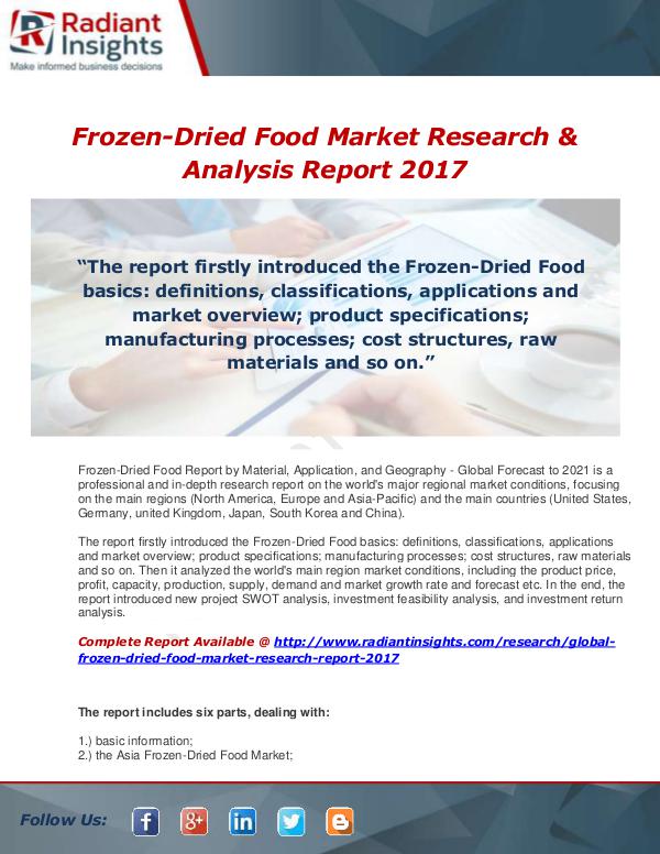 Global Frozen-Dried Food Market Research Report 20