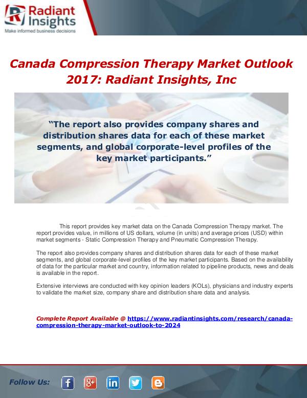 Canada Compression Therapy Market Outlook to 2024