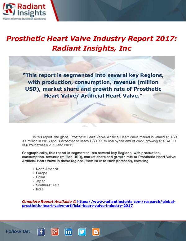 Market Forecasts and Industry Analysis Global Prosthetic Heart Valve Artificial Heart Val