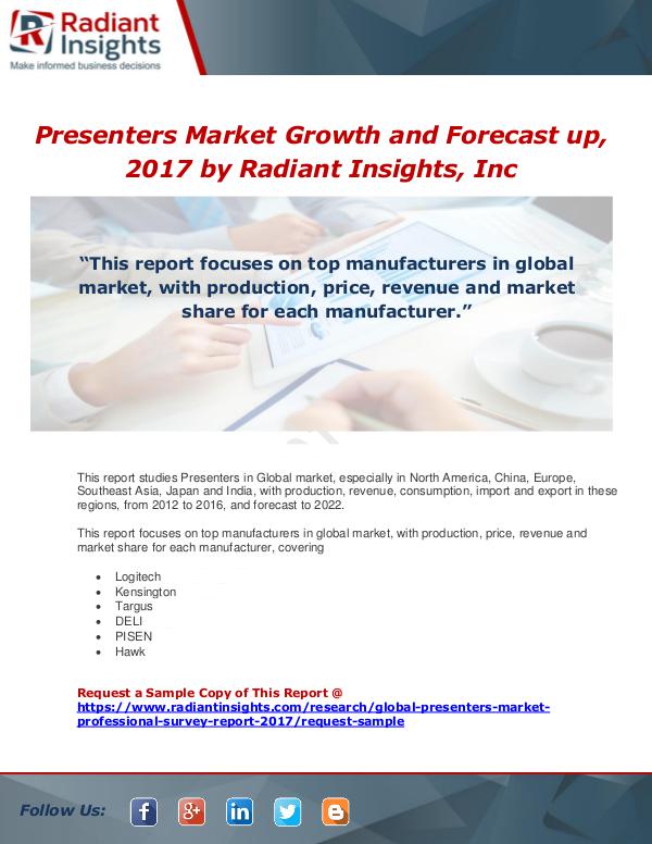 Market Forecasts and Industry Analysis Global Presenters Market Professional Survey Repor