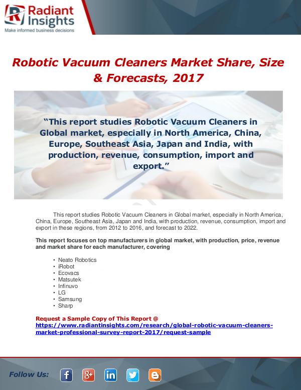 Market Forecasts and Industry Analysis Global Robotic Vacuum Cleaners Market Professional