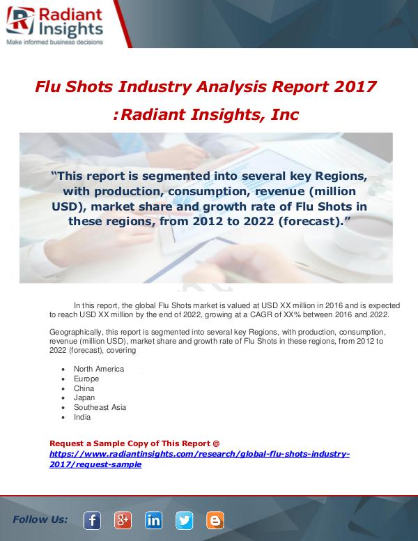 Market Forecasts and Industry Analysis Global Flu Shots Industry 2017 Market Research Rep