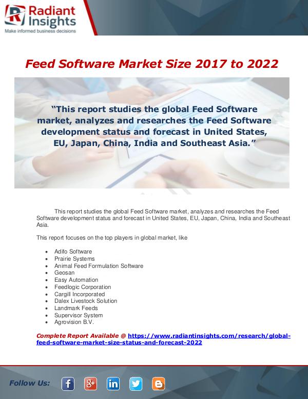 Global Feed Software Market Size, Status and Forec