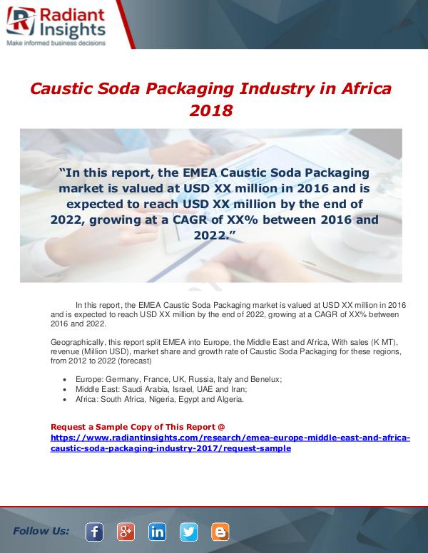 Market Forecasts and Industry Analysis Africa Caustic Soda Packaging Industry 2017