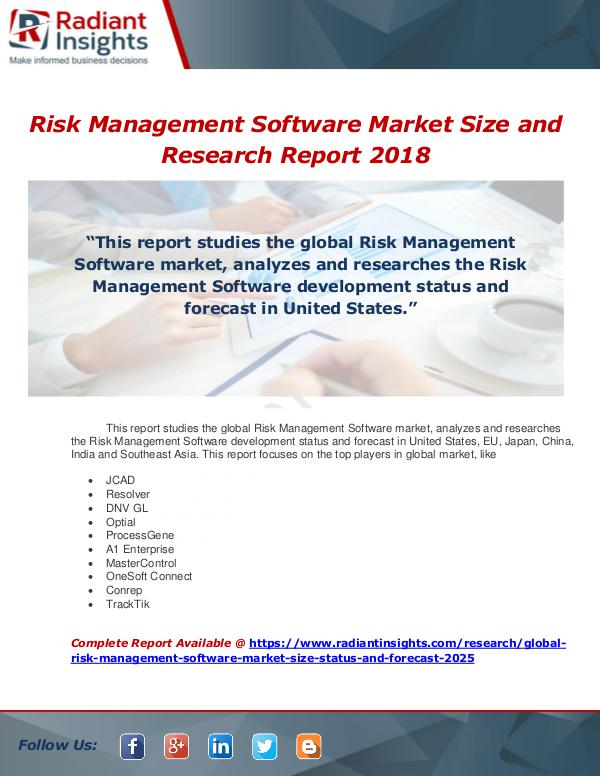 Market Forecasts and Industry Analysis Global Risk Management Software Market Size, Statu