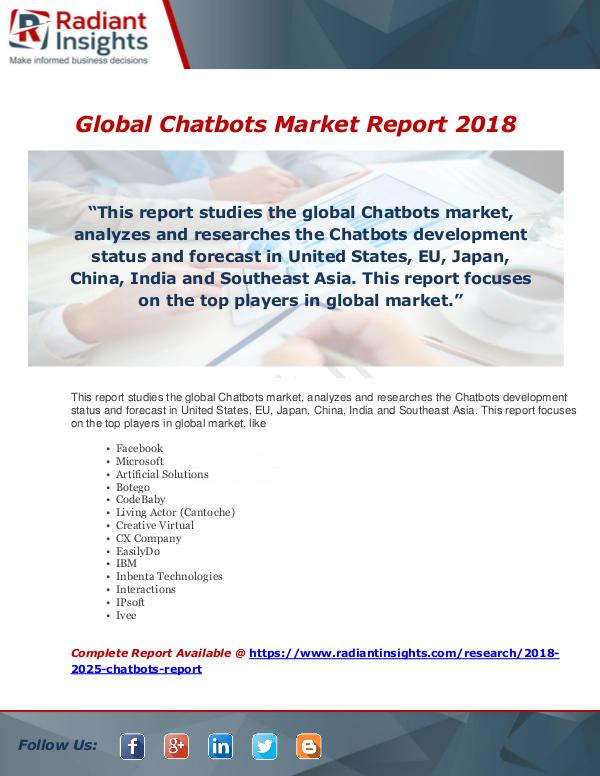 Global Chatbots Market Report 2018