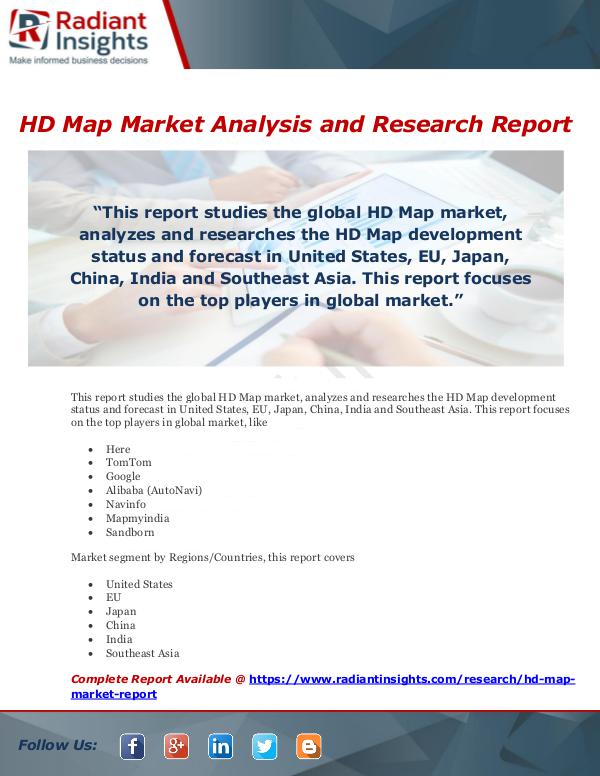 Market Forecasts and Industry Analysis HD Map Market Analysis and Research Report