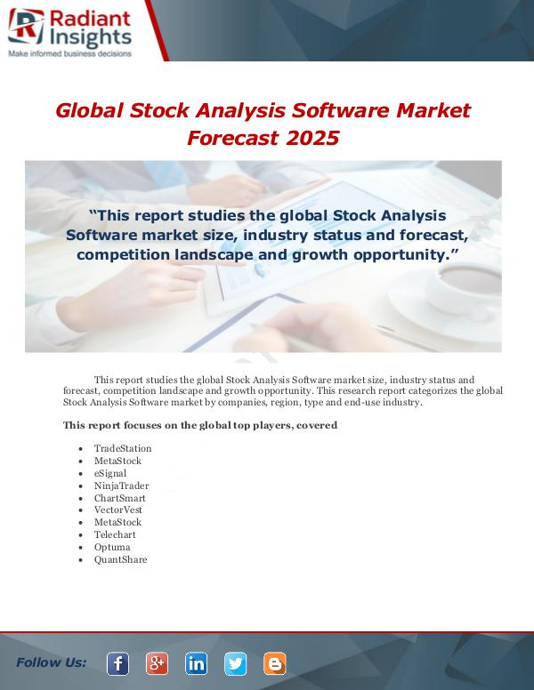 Market Forecasts and Industry Analysis Global Stock Analysis Software Market Size, Status