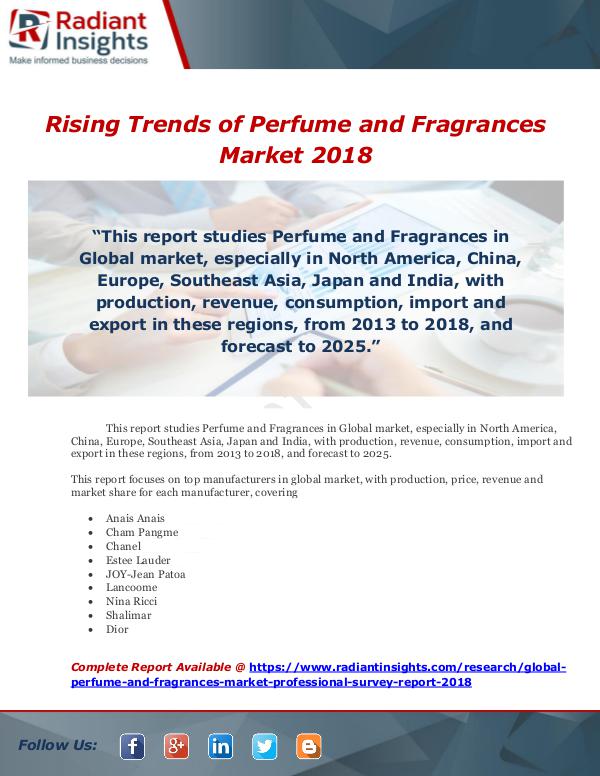 Market Forecasts and Industry Analysis Global Perfume and Fragrances Market Professional