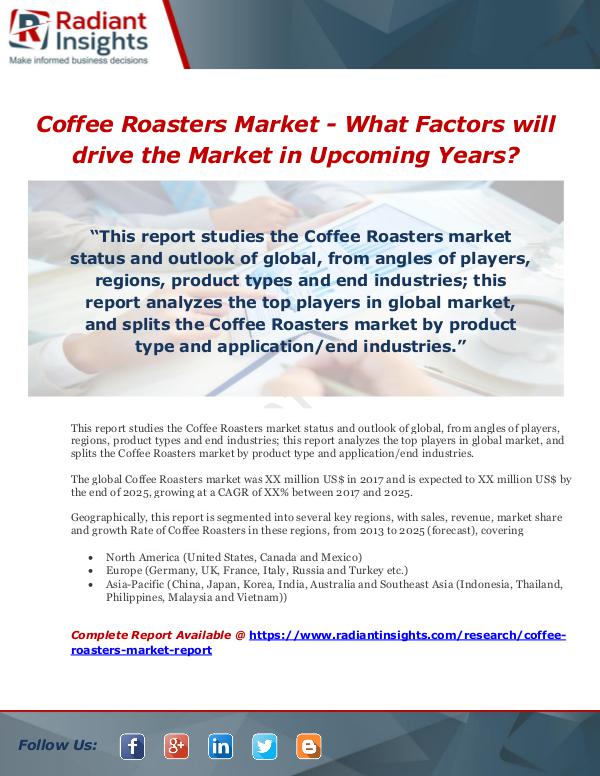 Coffee Roasters Market - What Factors will drive t