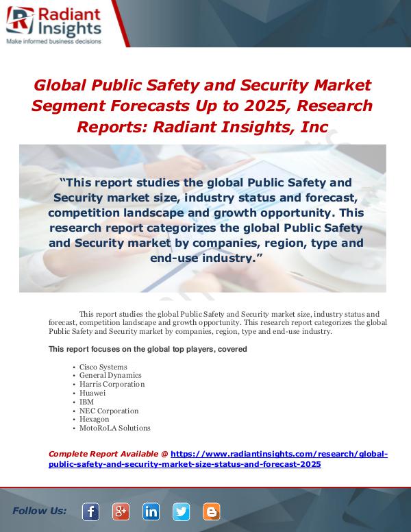 Global Public Safety and Security Market Segment F