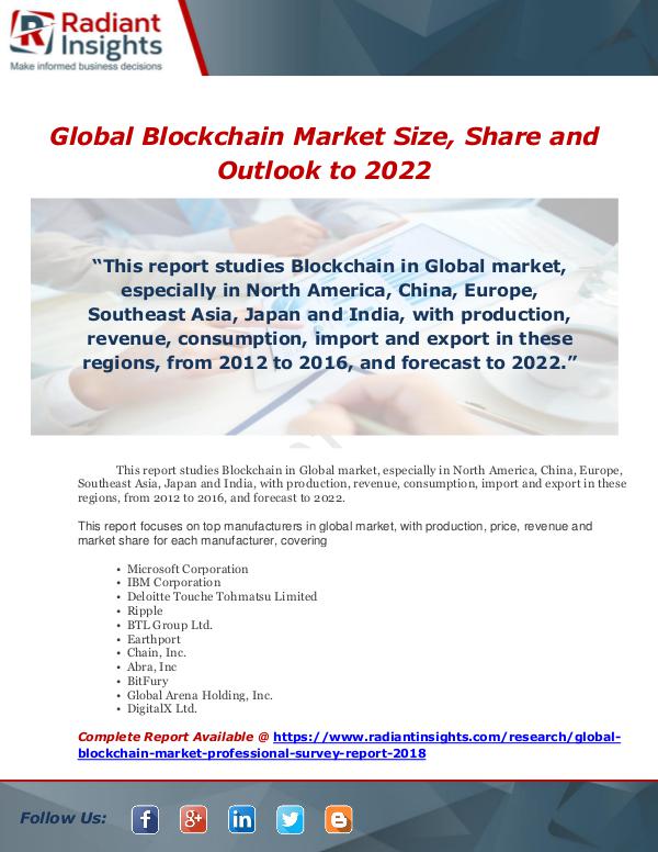 Market Forecasts and Industry Analysis Global Blockchain Market Size, Share and Outlook t