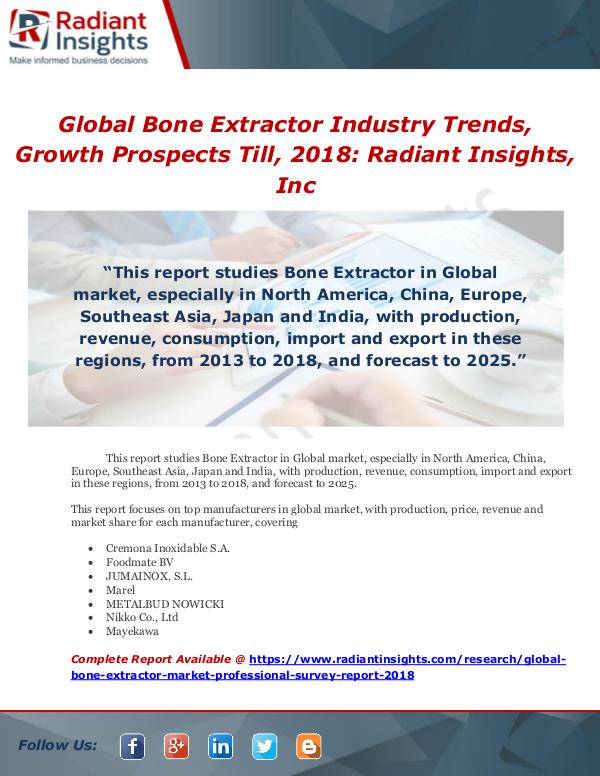 Market Forecasts and Industry Analysis Global Bone Extractor Industry Trends, Growth Pros