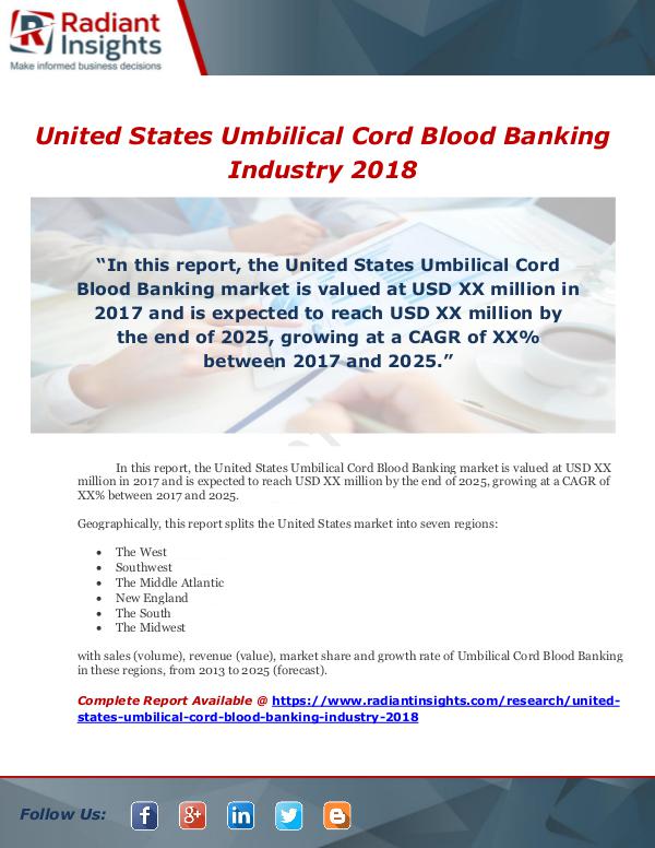 Market Forecasts and Industry Analysis United States Umbilical Cord Blood Banking Industr