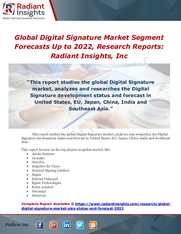 Global Digital Signature Market Segment Forecasts