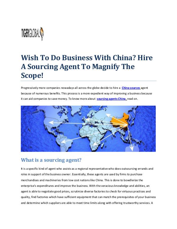 Tiger Global Ltd - Importing From China To UK Tiger Global - Want To Know About China Sourcing