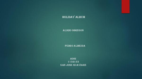 HOLIDAY ALBUM album vacations1