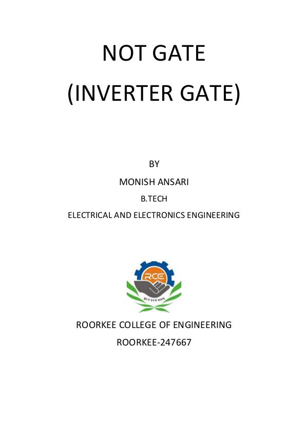 Digital logic, an Inverter or NOT gate Digital logic, an Inverter or NOT gate